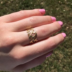 Filigree 24K gold plated Ring